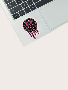 Maryam Alam uno Sábana de con estampado de estrella grafiti Pegatina - Multicolor - Ver 4