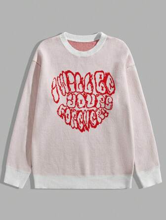 Street Life Maglione Con Spalle Basse E Stampa Slogan Per Uomo