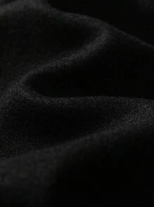 Manfinity Homme 男士寬鬆版型雙排扣大衣配皮帶 - 黑色 - 查看 8