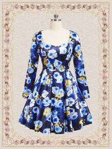 Vintamour 印花雞心領口洋裝 - 彩色 - 查看 3