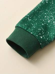 Young Girl Christmas Print Sweatshirt & Flare Leg Pants