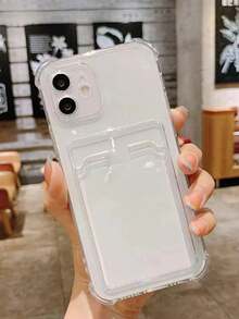 Chống rơi Làm sạch ốp điện thoại Với Card Slot - Trong sáng - Xem 2