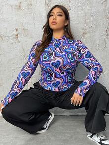 SHEIN ICON 女士大碼t恤 - 彩色 - 查看 5