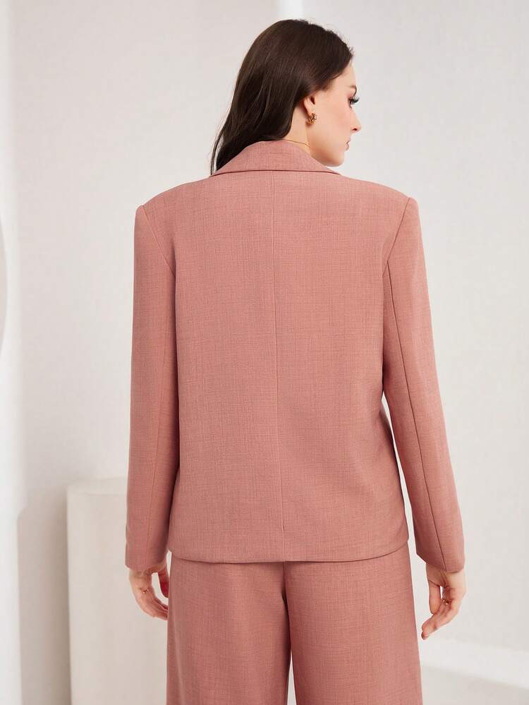 Lapel Neck Double Breasted Blazer In Fall/Winter