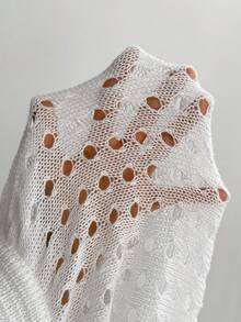 SHEIN Swim Ladies' Drawstring Waist Cover Up Flare Leg Pants - White - View 5