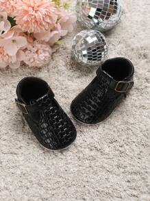 1pair Infant's Hand-Woven Literary Style Flat Shoes, Suitable For All Seasons
