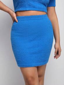 Yelly Gray Designer Women Plus Solid Elegant Sweater Skirt, For Holiday, Party, Vacation, Festival, Ibiza Fits