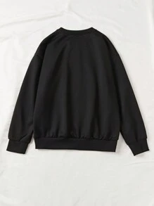 SHEIN Unity Sudadera Con Capucha Para Mujer - Negro - Ver 2