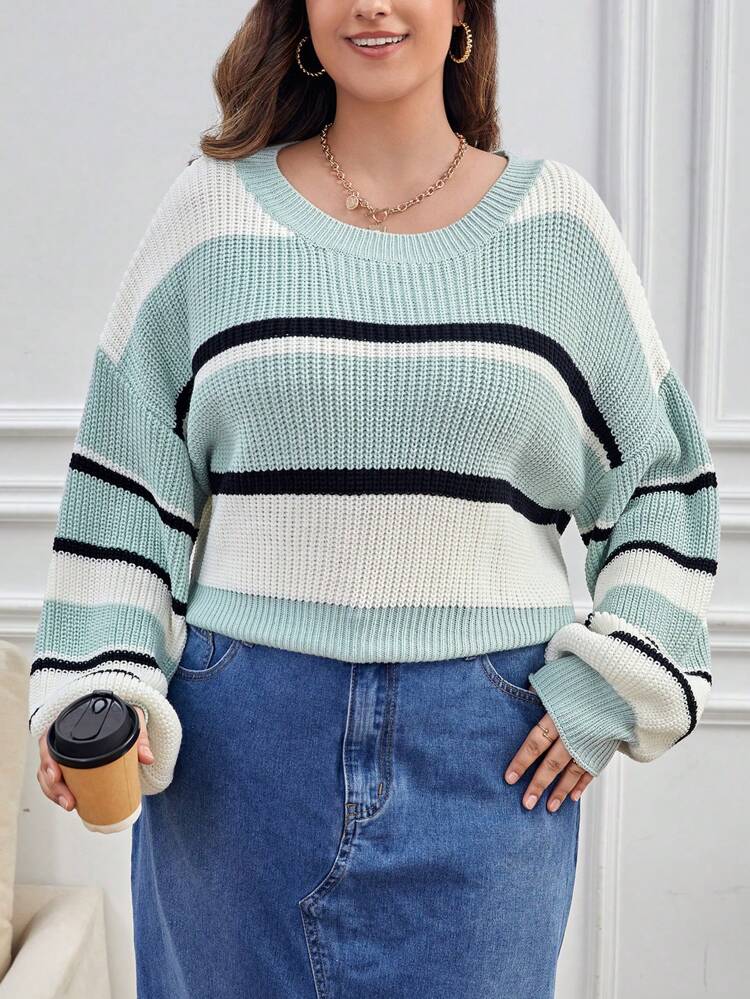 Plus Size Women's Elegant Christmas And New Year Sweater Pullover Multi-Color Warm Sweater