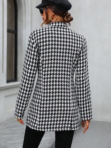 SHEIN Frenchy Tela De Lana Para Mujeres - Blanco y Negro - Ver 2