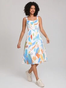 ElsieDoesntwannaknow Vestido de tirantes con estampado de dibujo - Multicolor - Ver 4