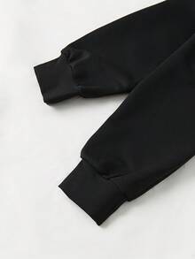 SHEIN Unity Sudadera Con Capucha Para Mujer - Negro - Ver 3