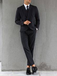Manfinity Mode Men Double Breasted Blazer & Suit Pants
