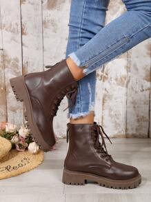 Của phụ nữ Giày ống Ankle Và Giày bốt ngắn - màu nâu - Xem 2