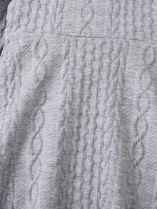 SHEIN Cô Gái Trẻ Khối màu Đầm có mũ - Nhiều màu - Xem 4