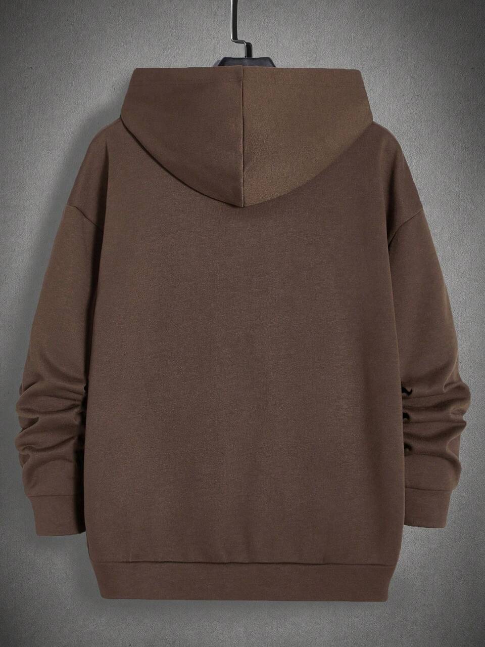 Loose Tiger Print Zip-Up Long Sleeve Casual Hoodie For Men