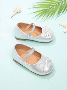 新款嬰兒簡約休閒平底鞋,適用於戶外活動 - 銀色 - 查看 4