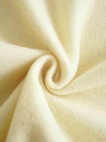 SHEIN EZwear 自行車&印花加絨內裏運動衫 - 杏色 - 查看 3