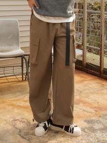 DAZY Men's Back To School Cargo Cargo Pants Men Joggers - Brown - View 1