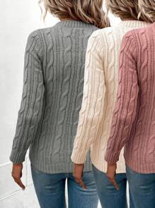 EMERY ROSE 3 Pezzi/set Maglione A Maglia A Cavo