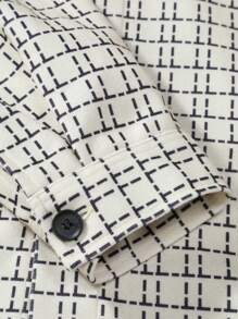 Manfinity Homme Men's Loose Fit Checkered Shacket With Flap Pockets - Multicolor - View 7