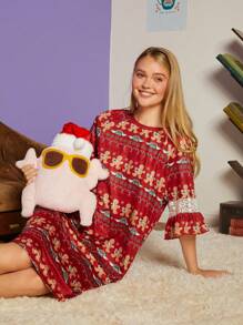 FRIENDS X SHEIN 3d Almohada pavo en forma de Navidad