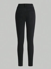 SHEIN Wildeya Jeans de cor sólida para meninas pré-adolescentes