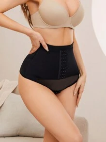 High Waist Tummy Control Shaping Bottoms - Black - View 3