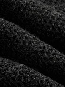 SHEIN MOD Women's Sparkly Sequin Patchwork Sweater Vest - Black - View 3