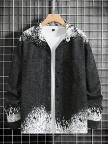 Manfinity Homme Nam Khối màu Len Áo khoác - Nhiều màu - Xem 4