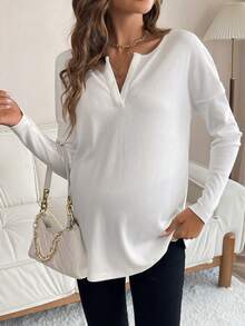 SHEIN Camiseta De Maternidad - Blanco - Ver 6