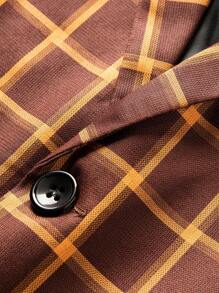 Manfinity Mode Men 1pc Plaid Print Single Breasted Blazer - Multicolor - View 6