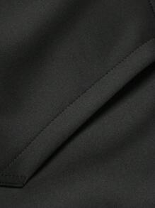 Manfinity Homme Men Rhinestone Star Pattern Zip Up Hooded Jacket Without Tee, Vacation, Long Sleeve, Zipper Jacket, Friends, Black Zip Up Hoodie Men, Men Graphic Hoodies, Designer Hoodies Men, Men Outerwear Co Ords - Black - View 6