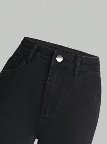 SHEIN Wildeya Jeans de cor sólida para meninas pré-adolescentes