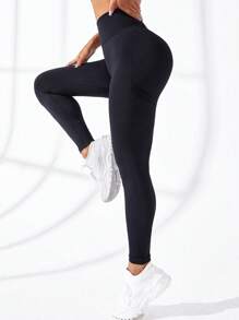 With My Calm Damskie legginsy sportowe Prosty