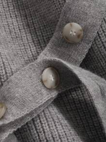 Dazy Star Drop Shoulder Belted Sweater Dress,Fall Women Clothes - Grey - View 8