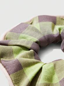 SHEIN 1pc Plaid Hair Scrunchie - Random Freebie Item