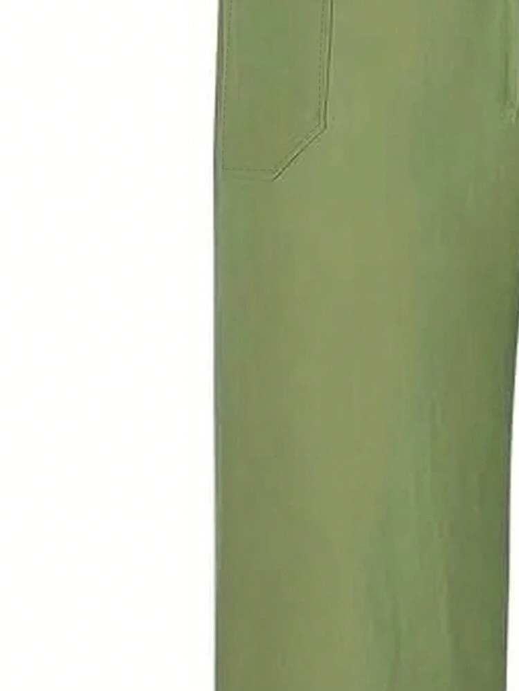 Loose Men's Plus Size Drawstring Waist Straight Leg Pants