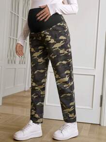 SHEIN Maternity Camouflage Jeans - Multicolor - View 4