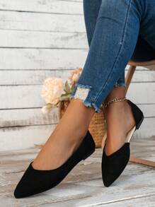 2025 Autumn Fashionable Women's Flat-Soled Hollow Shoes, Comfortable Non-Slip Hollow Shoes - Black - View 7