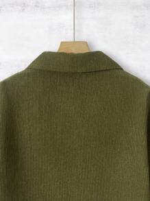 Teenage Boys' Patchwork Pocketed Jacket - Black - View 3