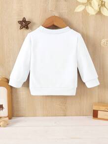 Baby Boys' Emoji & Slogan Print Sweatshirt - White - View 2