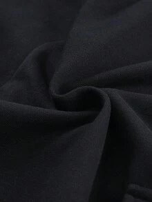 Pantalones cargo con bolsillo con solapa de cintura con cordón - Negro - Ver 8