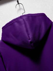 Manfinity Dauomo Men Bear & Letter Graphic Drawstring Hoodie, Fall/Winter