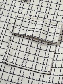 Manfinity Homme Men's Loose Fit Checkered Shacket With Flap Pockets - Multicolor - View 5