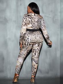 Maweii Mono Con Estampado De Leopardo De Talla Grande - Multicolor - Ver 3