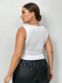 SHEIN Essnce 加3入組實色背心，外出穿搭必備 - 彩色 - 查看 2