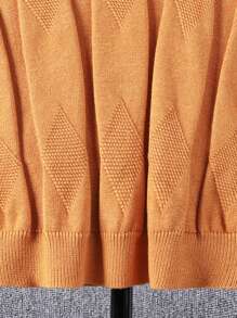 SHEIN 男大童素色落肩袖套頭毛衣