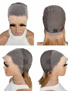 直筒13X4前蕾絲假髮12寸1B18顏色波波頭頭髮假髮短短人類頭髮漸層顏色 - S1/18 - 查看 7