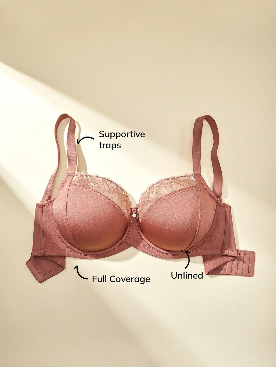 Plus Sexy Lingerie Full Coverage Unlined Lace Microfiber Bra